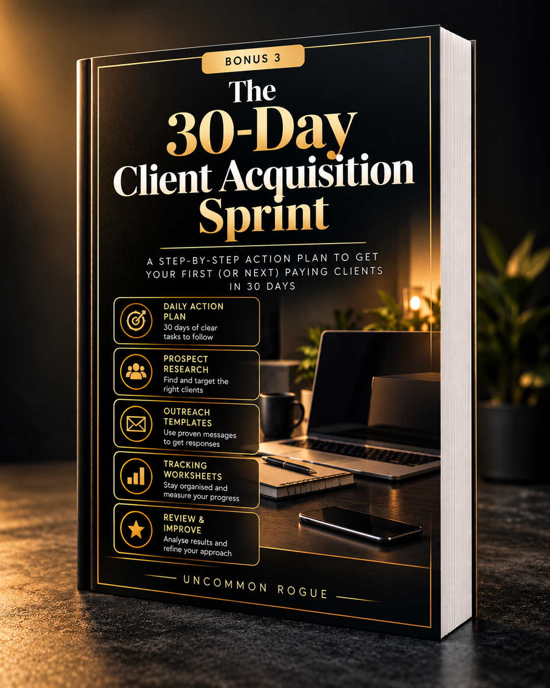 Bonus 3: The 30-Day Client Acquisition Sprint mockup